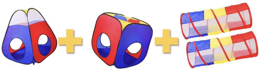 Kids Play Tent and Tunnel Set — Specifications and dimensions