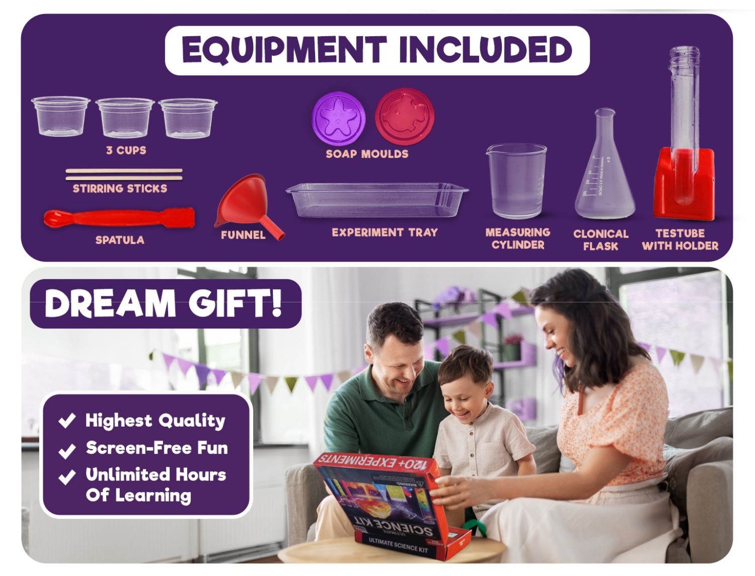 Science Kit for Kids — Specifications and dimensions
